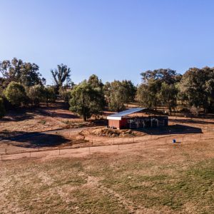 Distrant view of stables